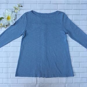J. Jill blue button back 100% Pima cotton top XS
